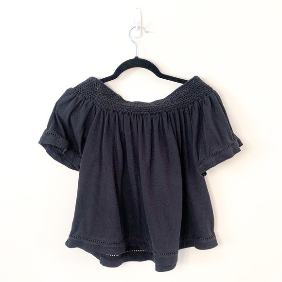 Roxy Hey Tonight Black Off-the-Shoulder Blouse Size Small - Picture 7 of 12